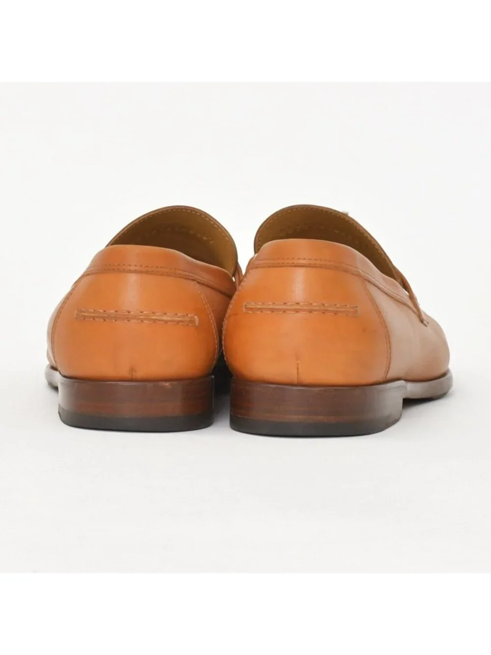 Hermes Moccasin Calf Kelly Buckle Brown Silver Leather